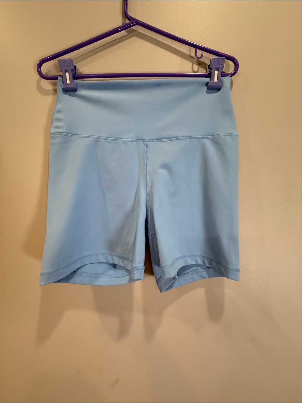 Yogalicious Light Blue High-Rise Bike Shorts